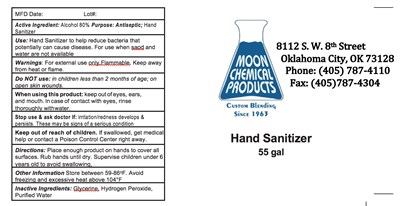 55 Gal Label   Moon Chemical